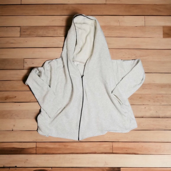 CABI Gray Oversized Hooded Jacket Medium - Picture 2 of 2
